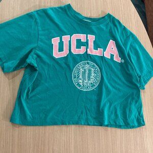 H&M Teal and Pink UCLA Kids Short Sleeve Tee